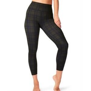 Sweaty Betty The Super Sculpt Full Length Plaid Side Pocket Leggings Size XS